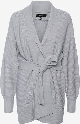 VERO MODA Knit Cardigan in Grey: front