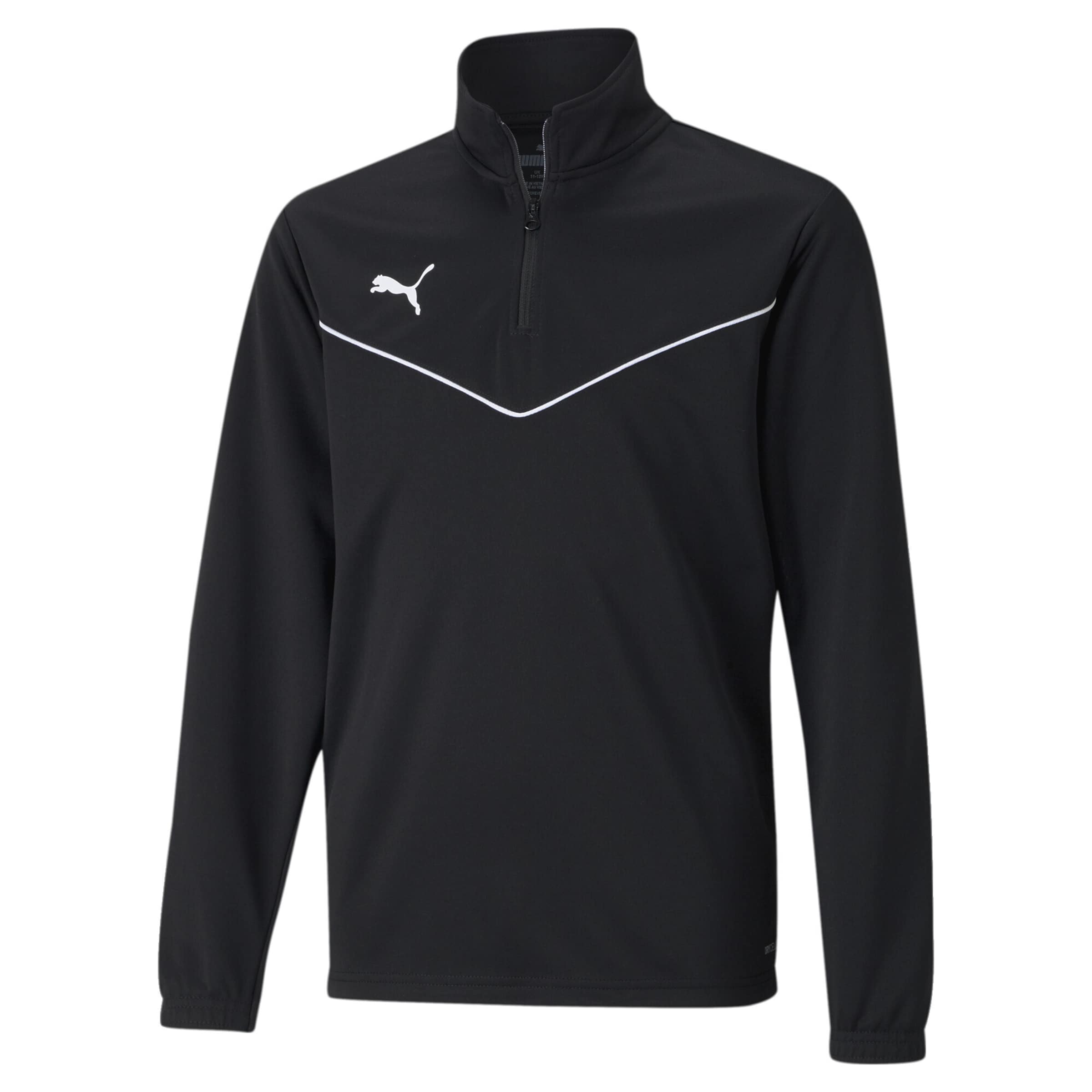 PUMA Athletic Sweatshirt 'TeamRise' in Black: front