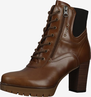 Nero Giardini Lace-Up Ankle Boots in Brown: front
