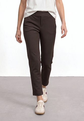 STREET ONE Slim fit Pants in Brown: front