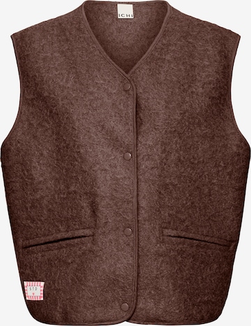 ICHI - Chaleco 'IHXEMBER' en marrón: frente