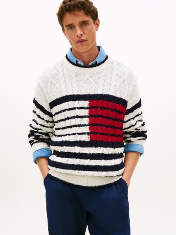 Pullover 'BRETON' di TOMMY HILFIGER in bianco: frontale