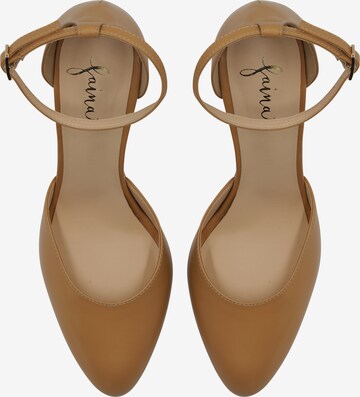 faina Pumps med slynger i beige