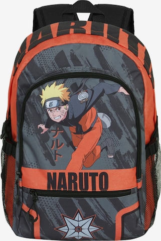 Naruto Backpack 'Shuriken' in Grey: front