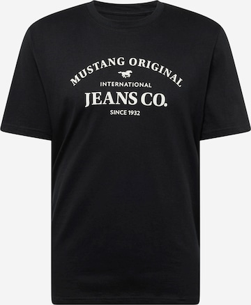 MUSTANG T-Shirt 'AUSTIN' in Schwarz: predná strana