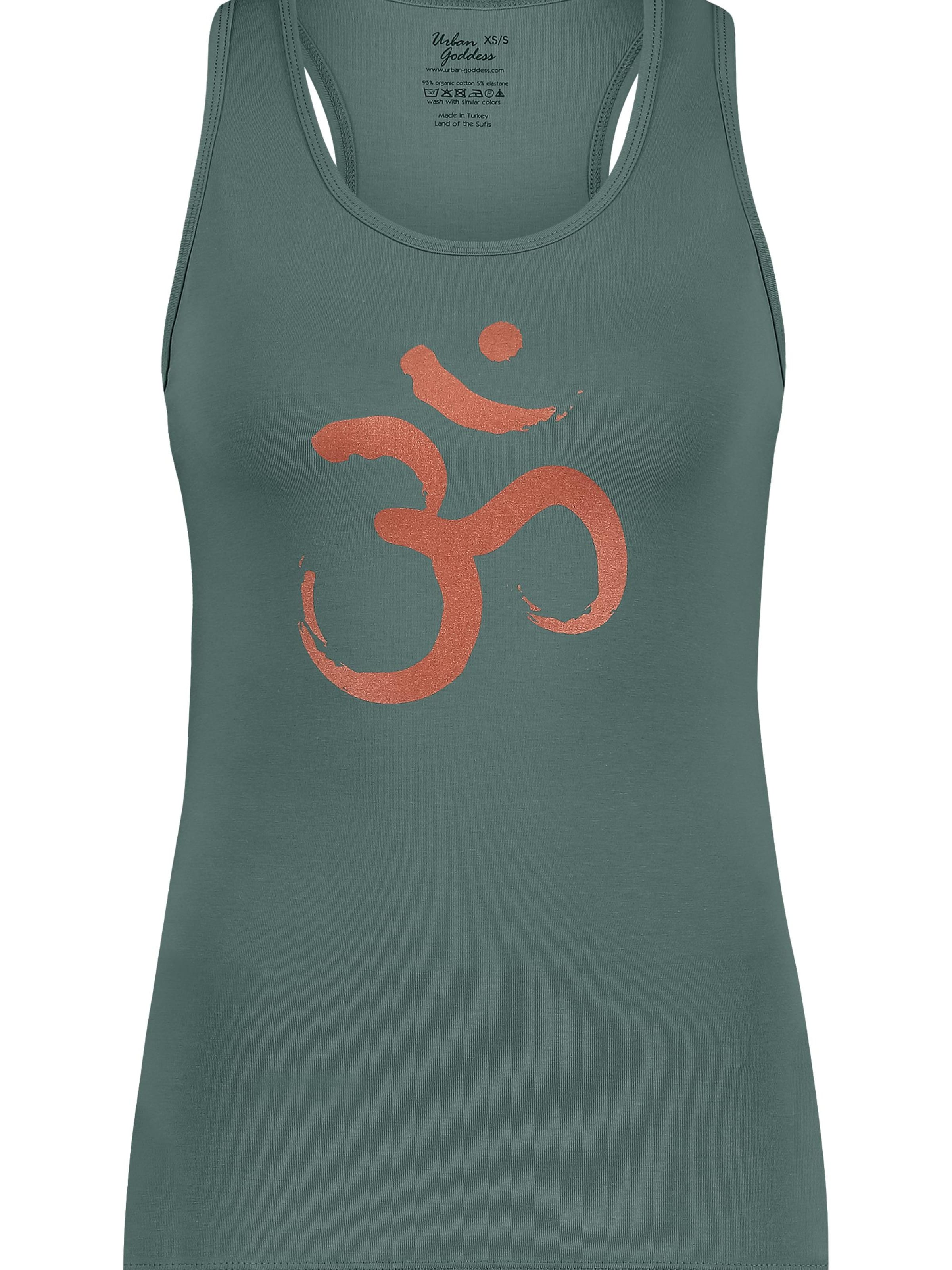 Urban Goddess Yoga & Activewear Sports Top 'OM Core' in Green: front
