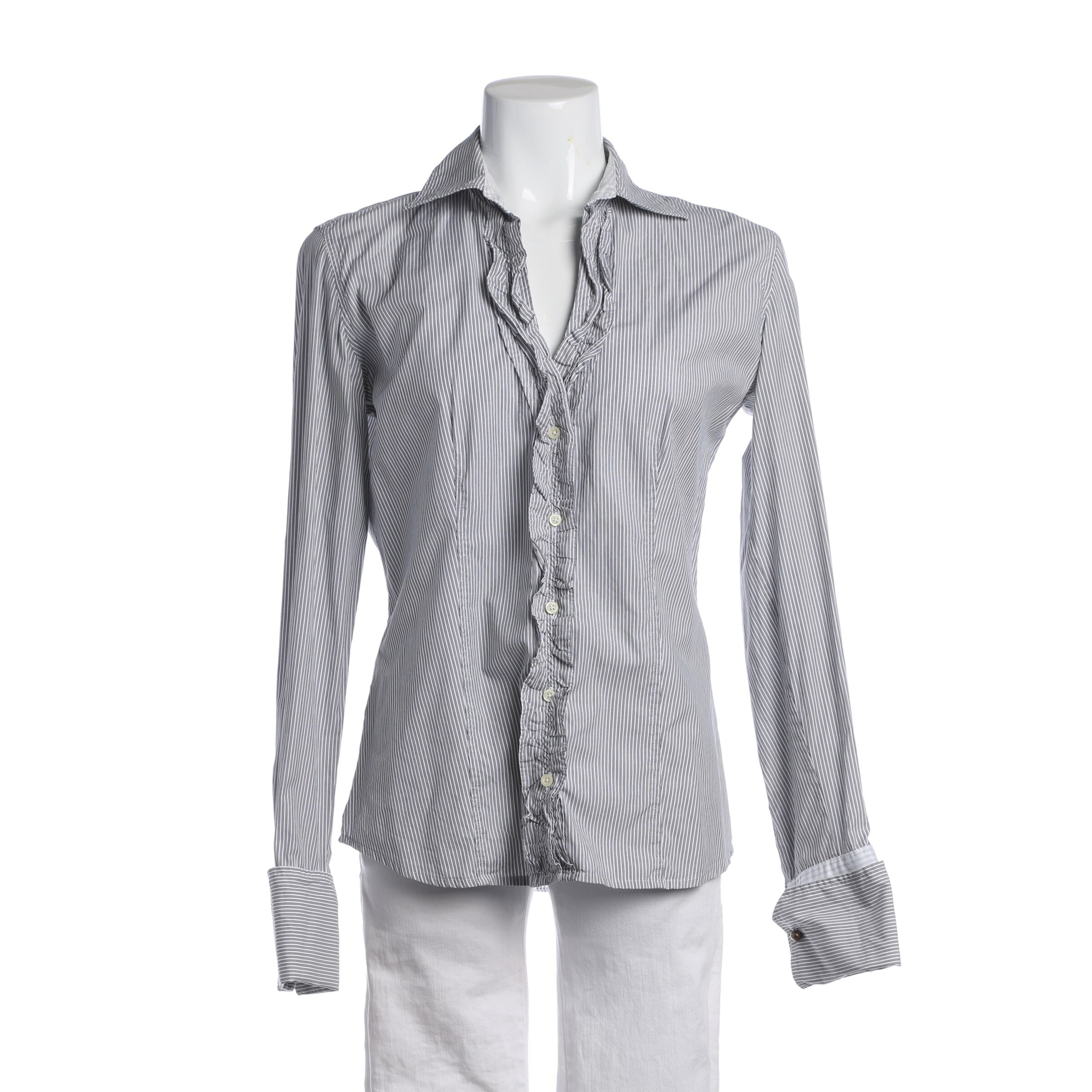 0039 Italy Bluse / Tunika M in Schwarz: Vorderseite