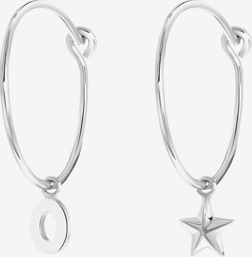 Boucles d'oreilles Lucardi en argent : devant