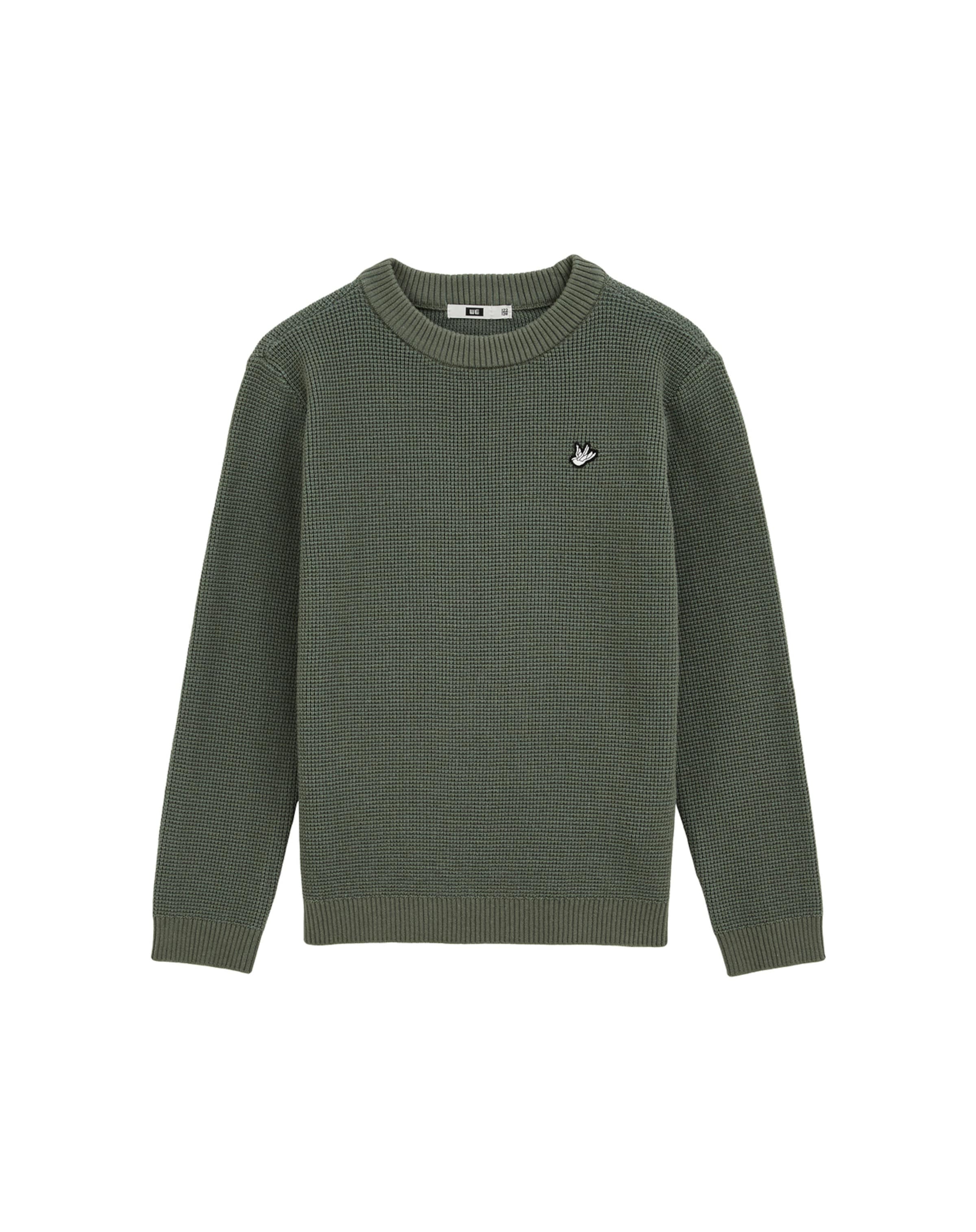 Pull-over WE Fashion en vert : devant