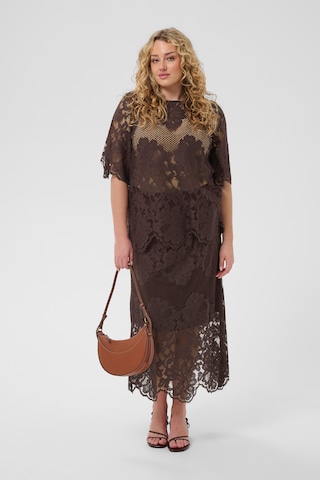 KAFFE CURVE Bluse 'KCCarley' i brun