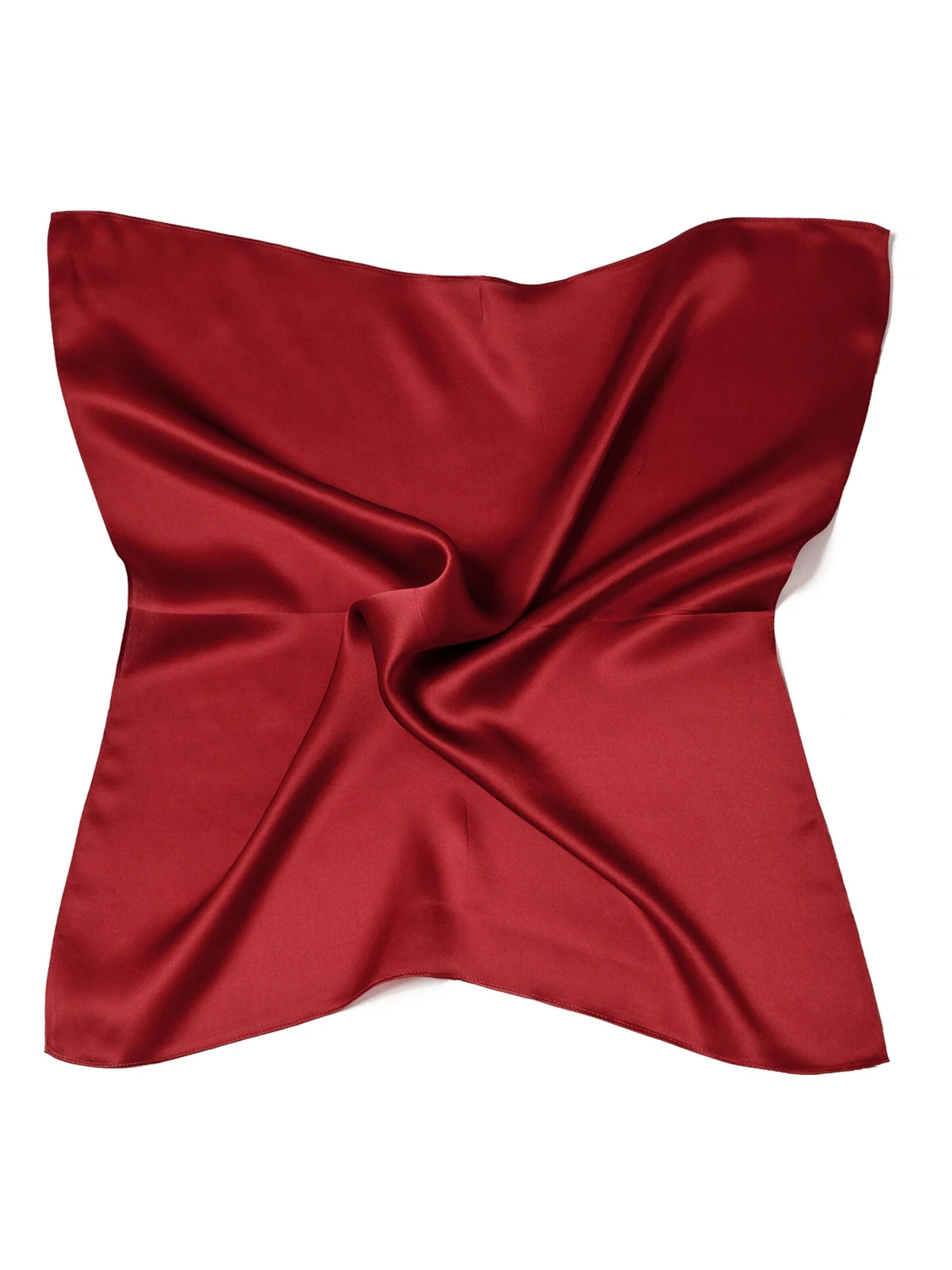 MayTree Scarf 'Seidentuch einfarbig' in Red: front