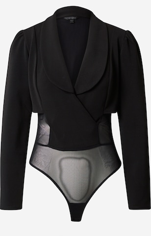 GUESS Blouse bodysuit in Black: front