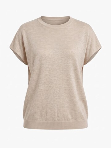 ARACH&CLOZ Shirt 'Kurzarmshirt Damen Leichter Kaschmir Pullover – Oversized Fit' in Beige: front