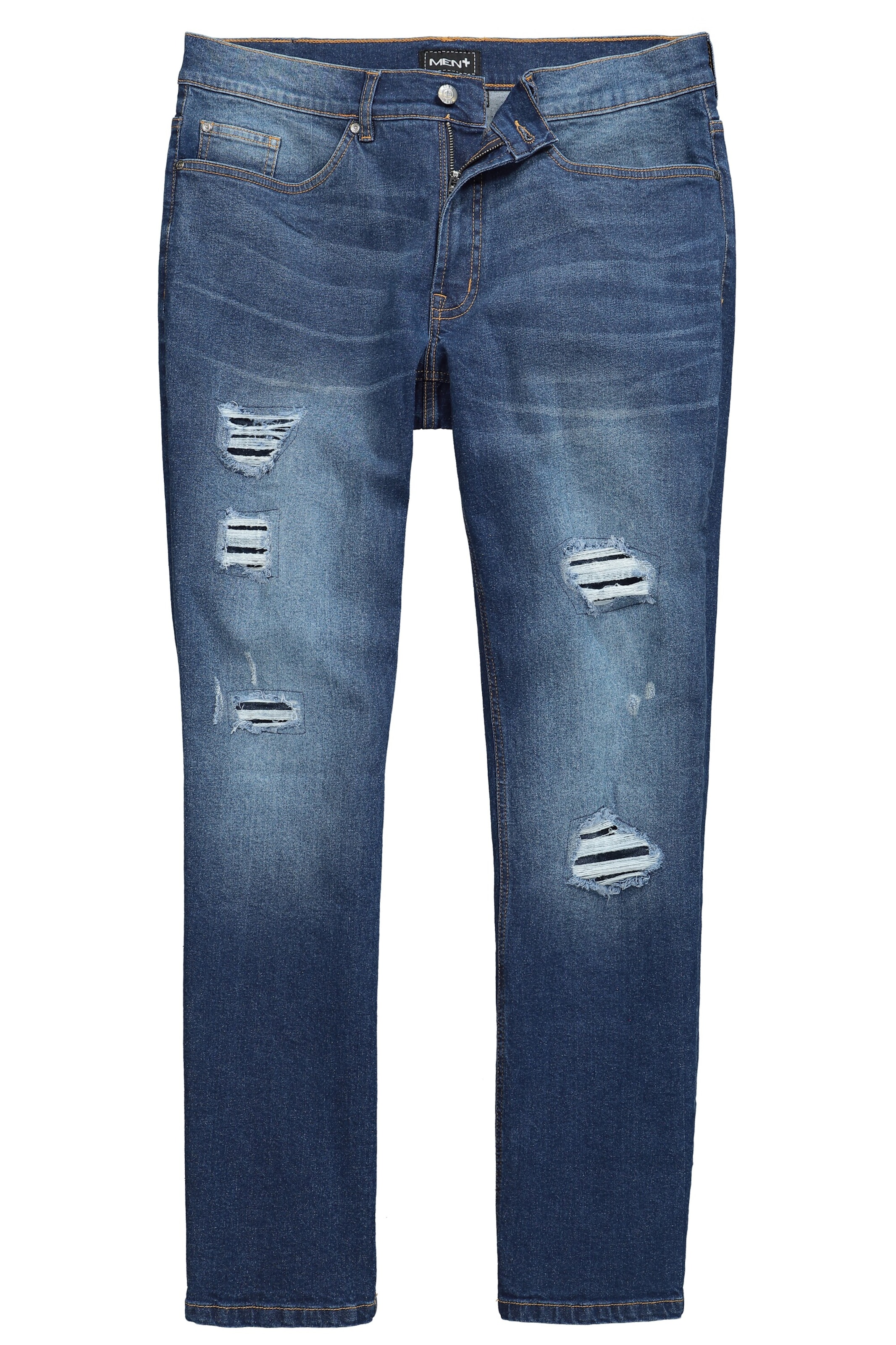 Men Plus Regular Jeans in Blau: Vorderseite