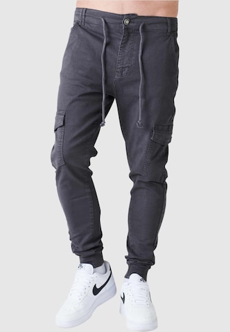Tapered Pantaloni cargo 'Aramis' di 2Y Premium in grigio: frontale