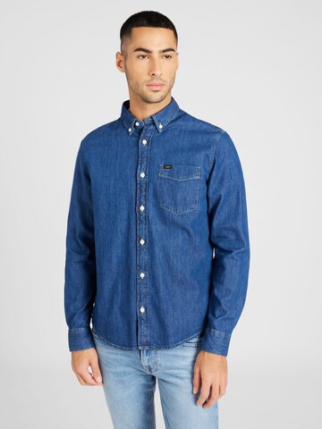 Lee Regular fit Button Up Shirt in Blue: front