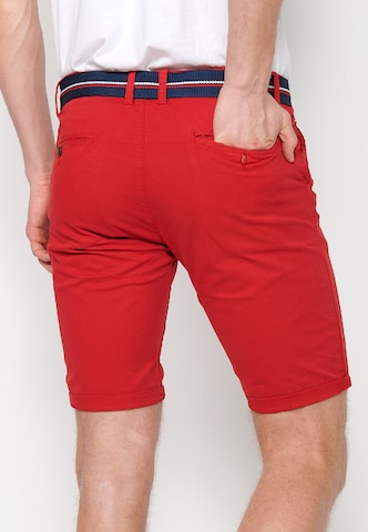 KOROSHI Slim fit Trousers in Red