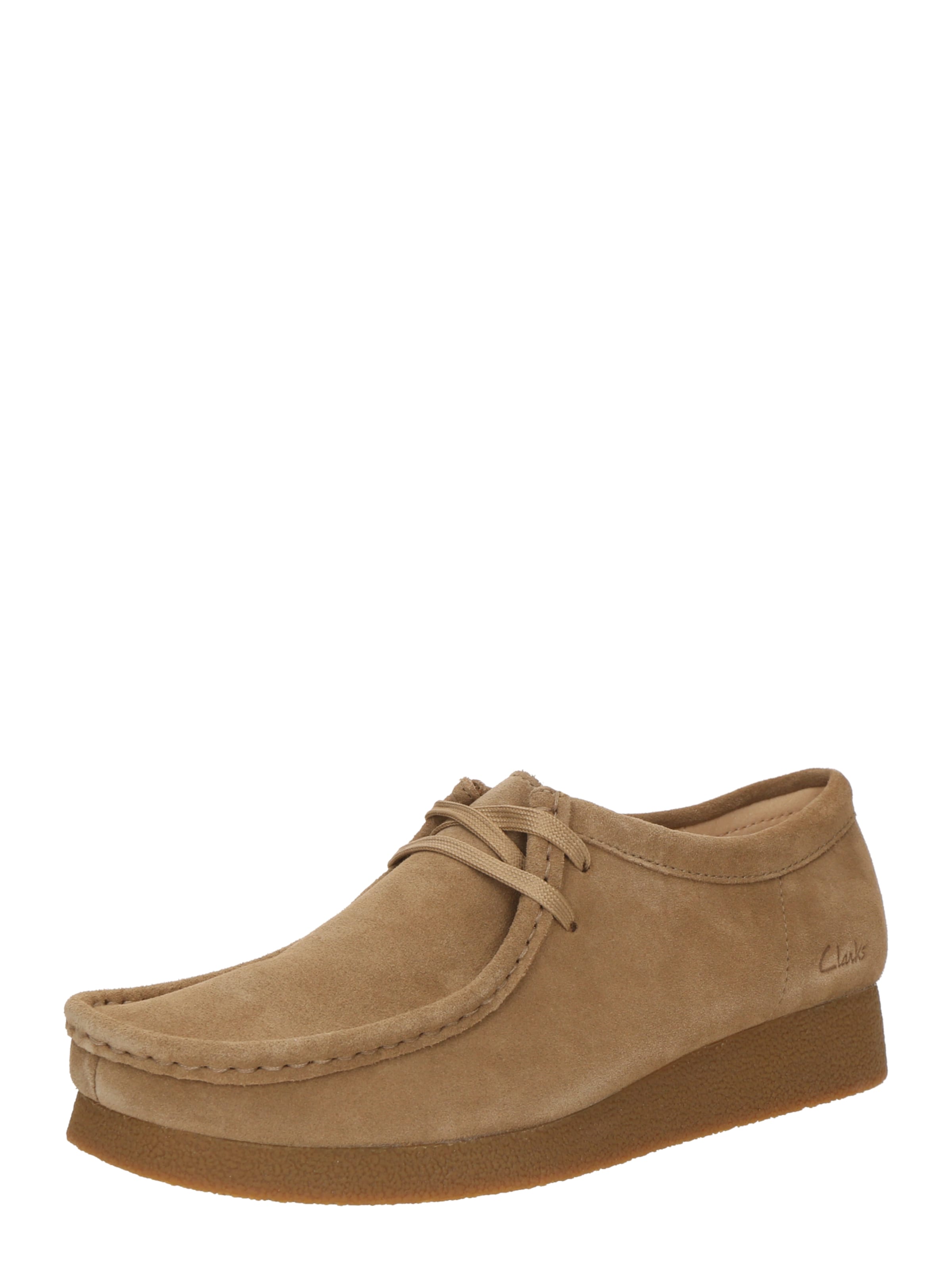 CLARKS - Sapato com atacadores 'Wallabee EVO' em castanho: frente