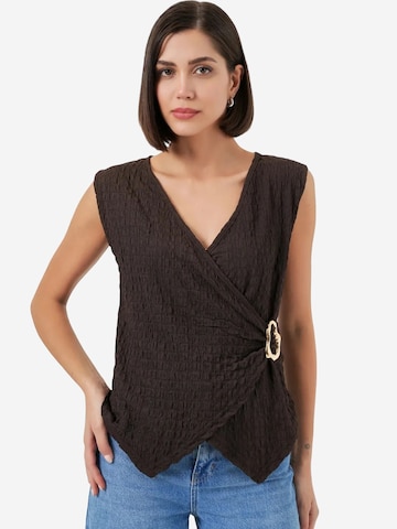 Camicia da donna di Bigdart in marrone: frontale