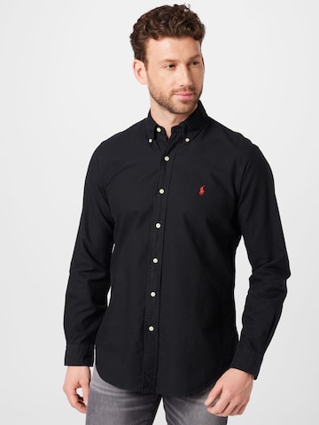 Polo Ralph Lauren Regular fit Button Up Shirt in Black: front