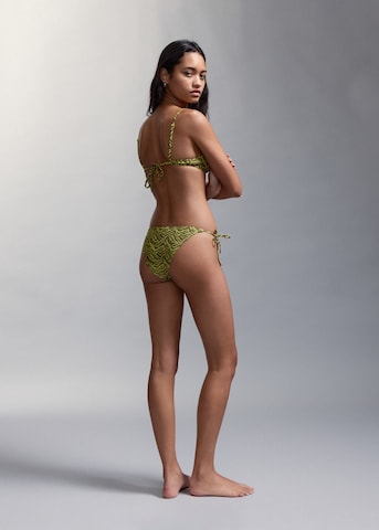 MANGO TEEN Triangle Bikini 'Zebra' in Green