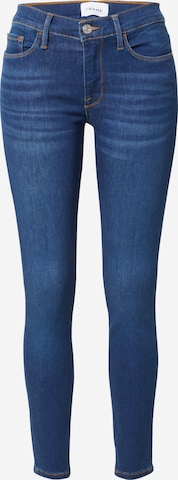 FRAME Skinny Jeans in Blue: front