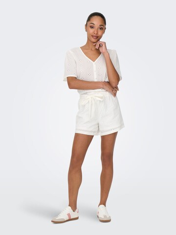 JDY Regular Trousers 'JDYMillie' in White