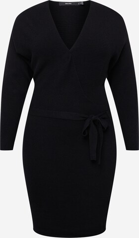 Vero Moda Curve Jurk in Zwart: voorkant