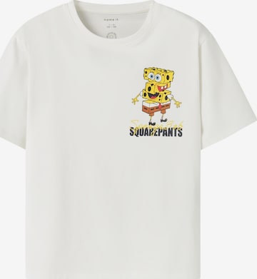T-Shirt 'SpongeBob' NAME IT en blanc : devant