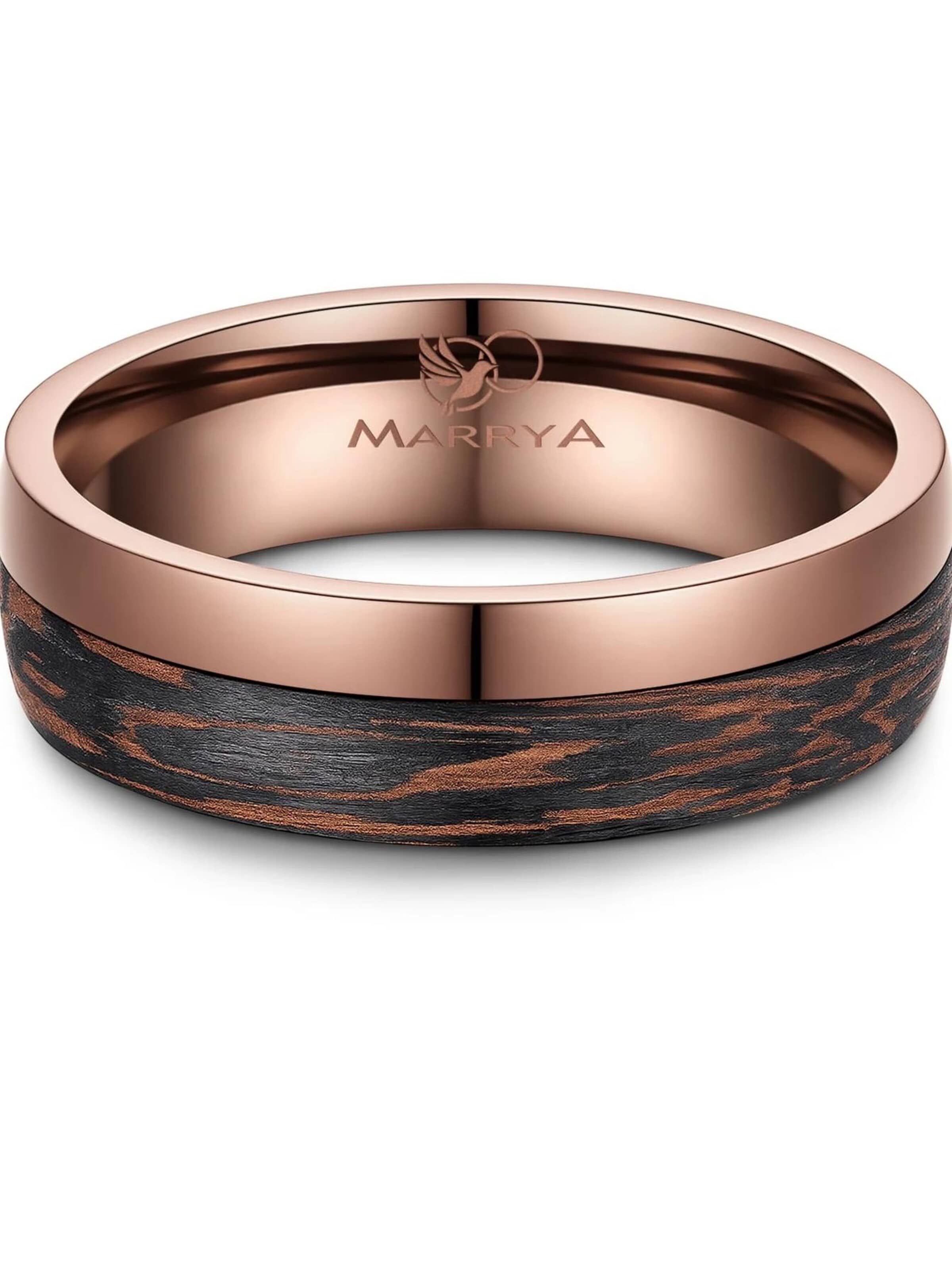 Anello 'MARRYA Ehering CB-04 Carbon-Bronze' di MARRYA in marrone