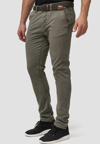 INDICODE JEANS Slimfit Chinohose in Grün