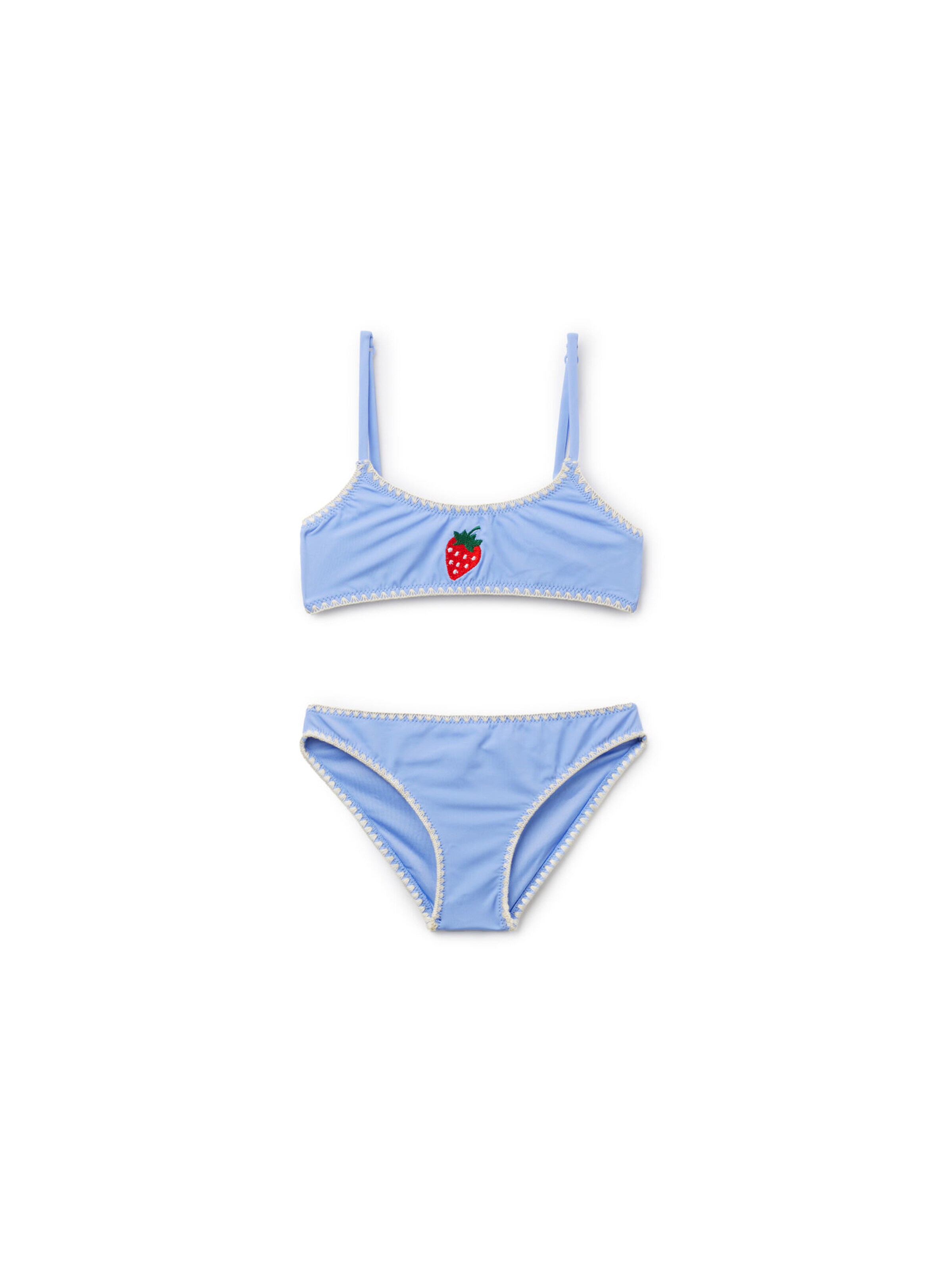 CALZEDONIA Bralette Bikini 'Mini Fruit' in Blue: front