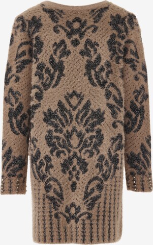 faina Knit Cardigan in Brown