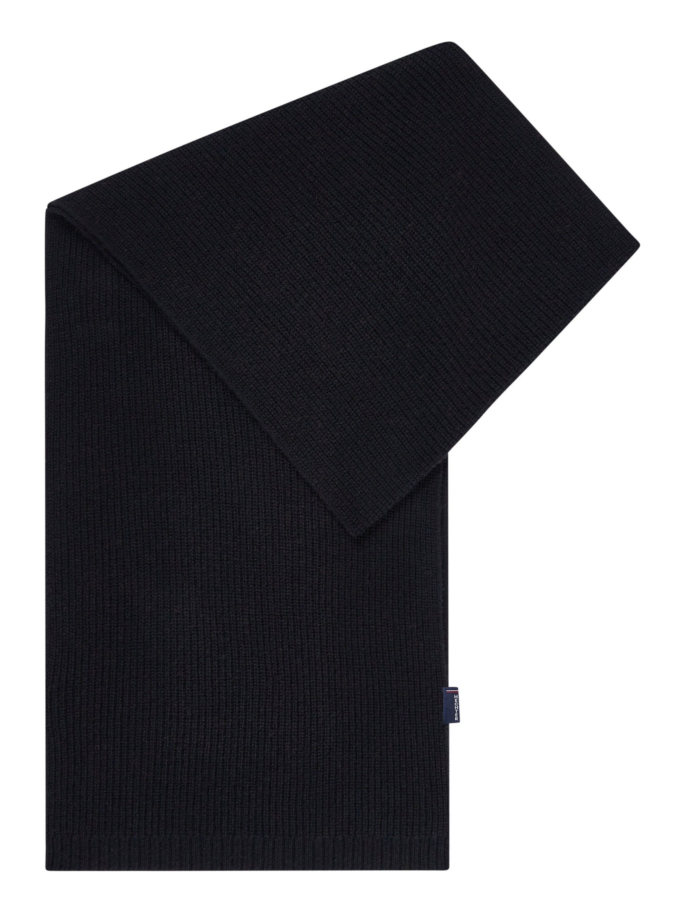 HECHTER PARIS Schal, stilvolles und strukturiertes Design in Schwarz: Vorderseite