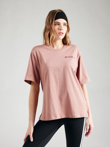T-shirt fonctionnel 'XPL' ADIDAS TERREX en rose : devant