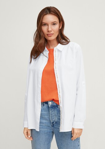 comma casual identity Blouse in Wit: voorkant