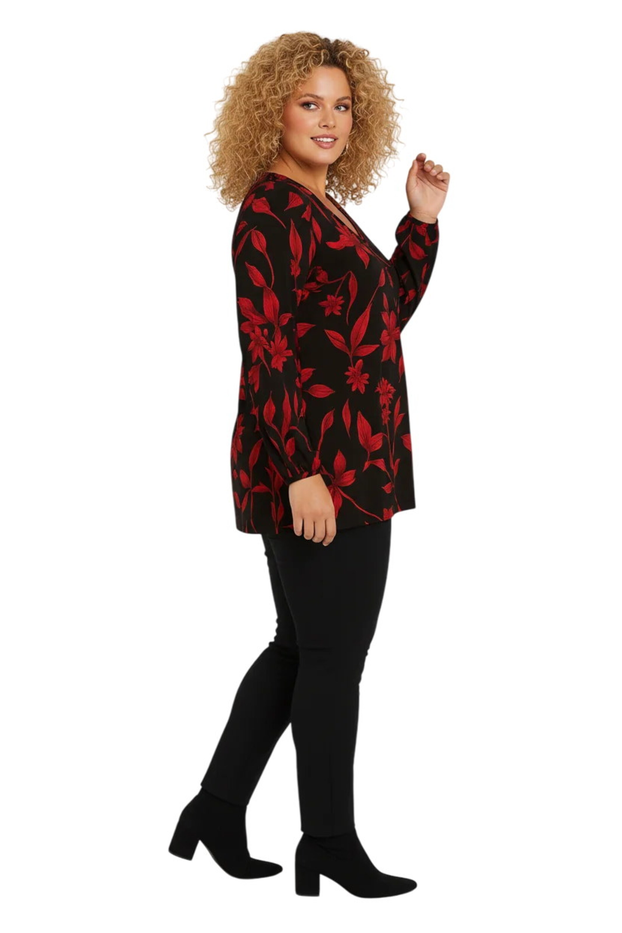 Shape Of You Blouse in Zwart