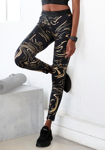 LASCANA ACTIVE Skinny Sportbroek in Zwart: voorkant