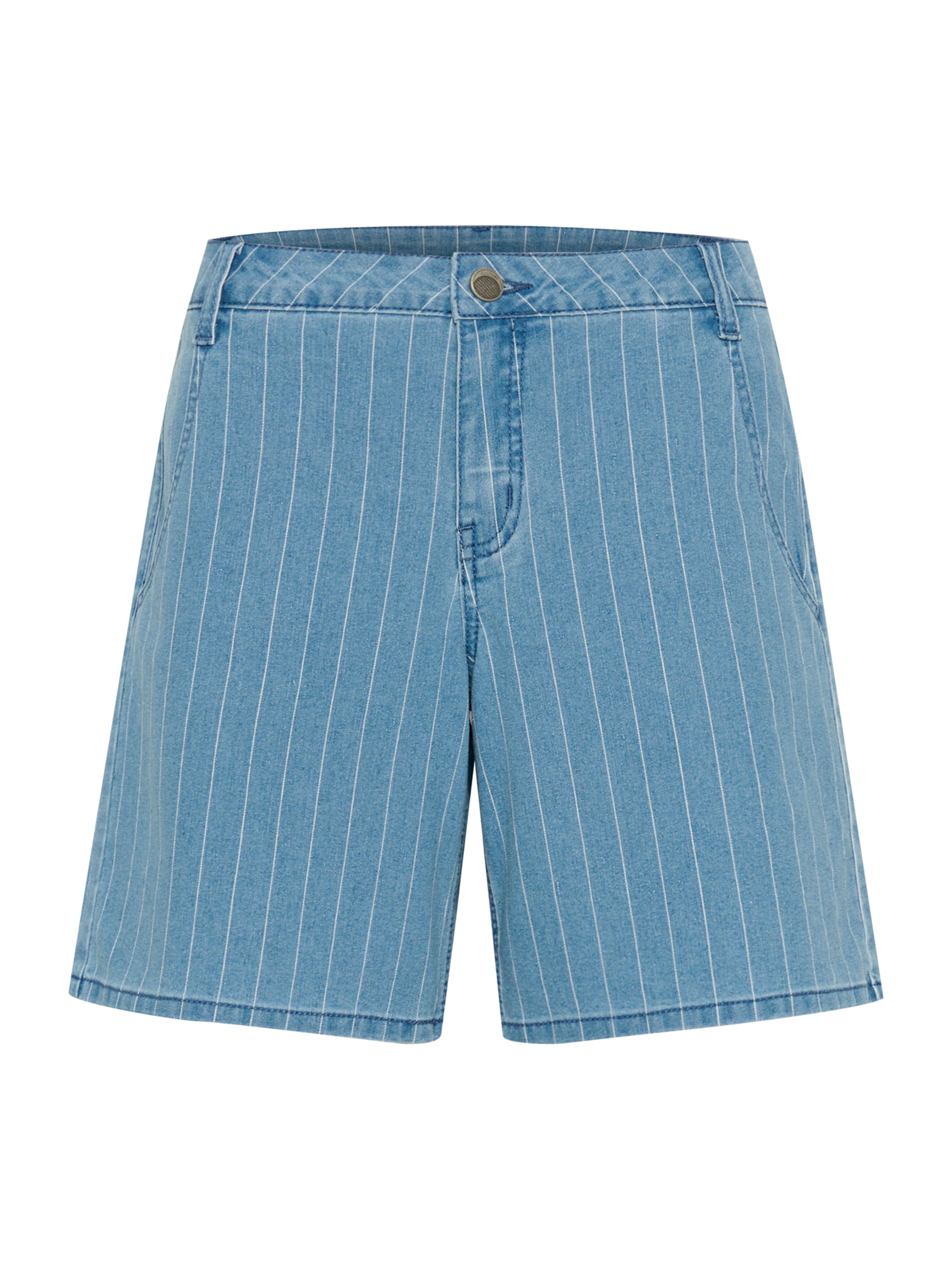 CULTURE Pants 'CU Renny' in Blue denim / White, Item view