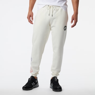 new balance Pants 'Hoops Merged Era's' in White: front