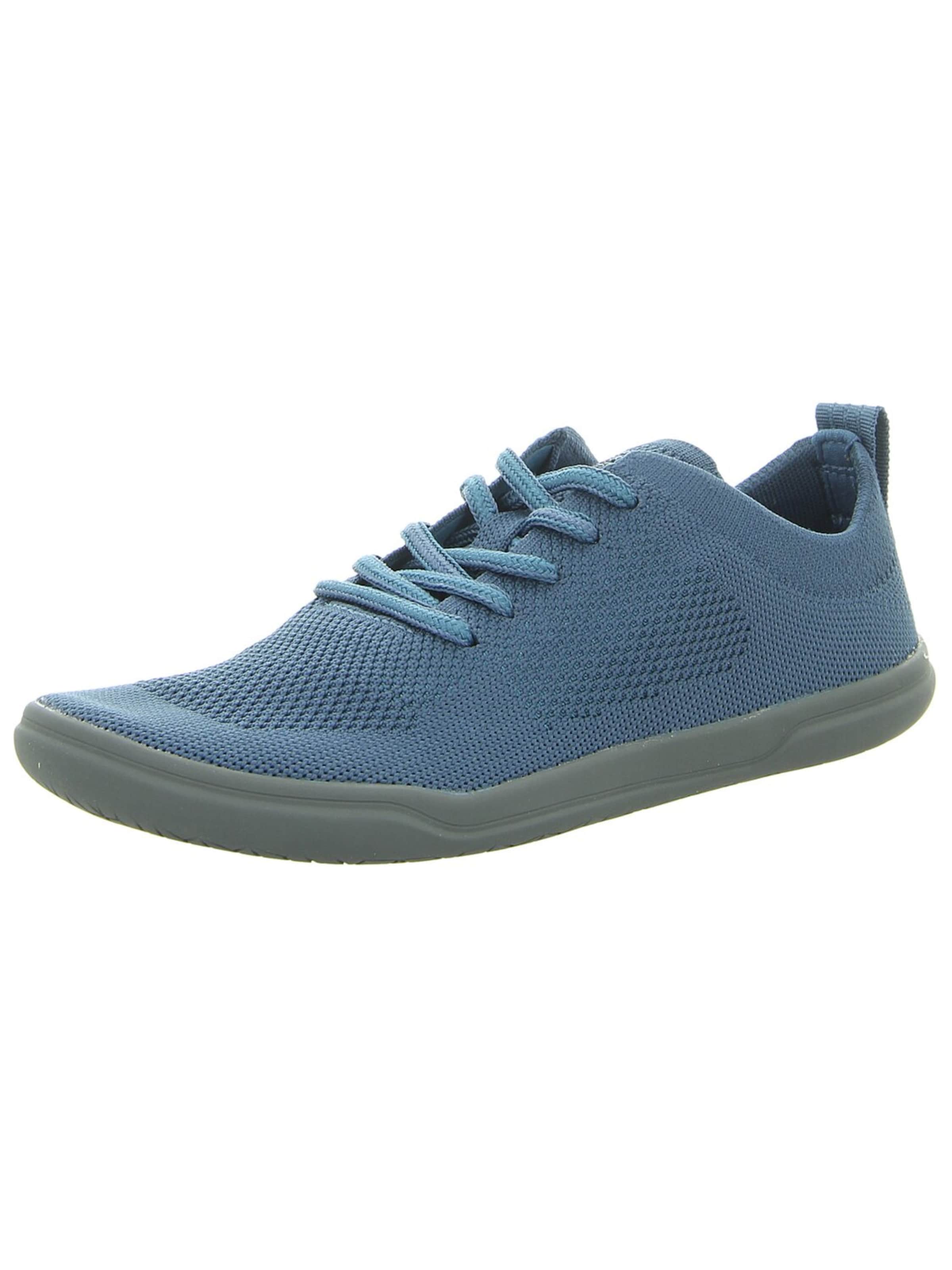 GROUNDIES Athletic Lace-Up Shoes 'Damen Schnürschuh GND-130211-07 Textil in blau' in Blue: front