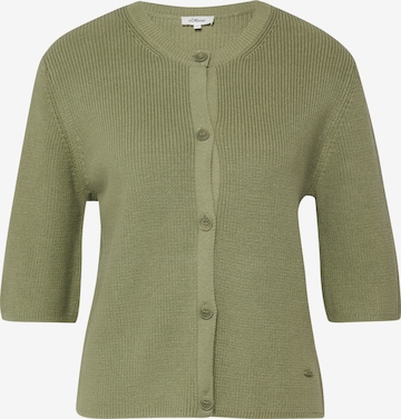 s.Oliver Red Label Plus Gebreid vest in Groen: voorkant