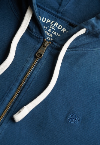 Superdry Sweat jacket 'Essential' in Blue
