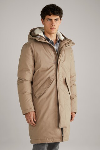 JOOP! Jeans Winter Parka 'Parko' in Beige: front