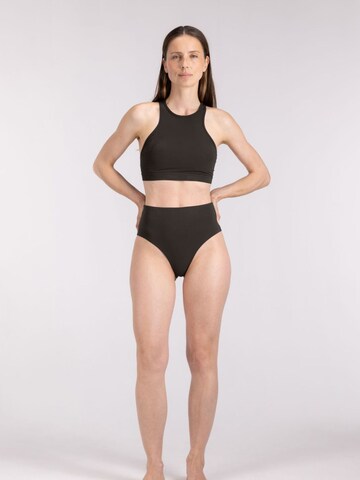 WALLIEN Bikini Top 'Racerfront Tie' in Brown