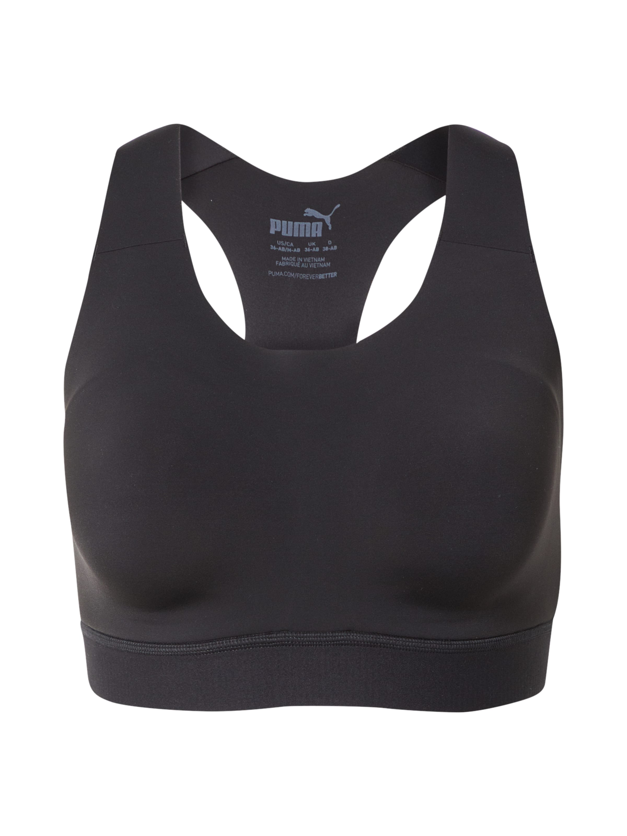 PUMA Bustier Sports-BH i sort: forside