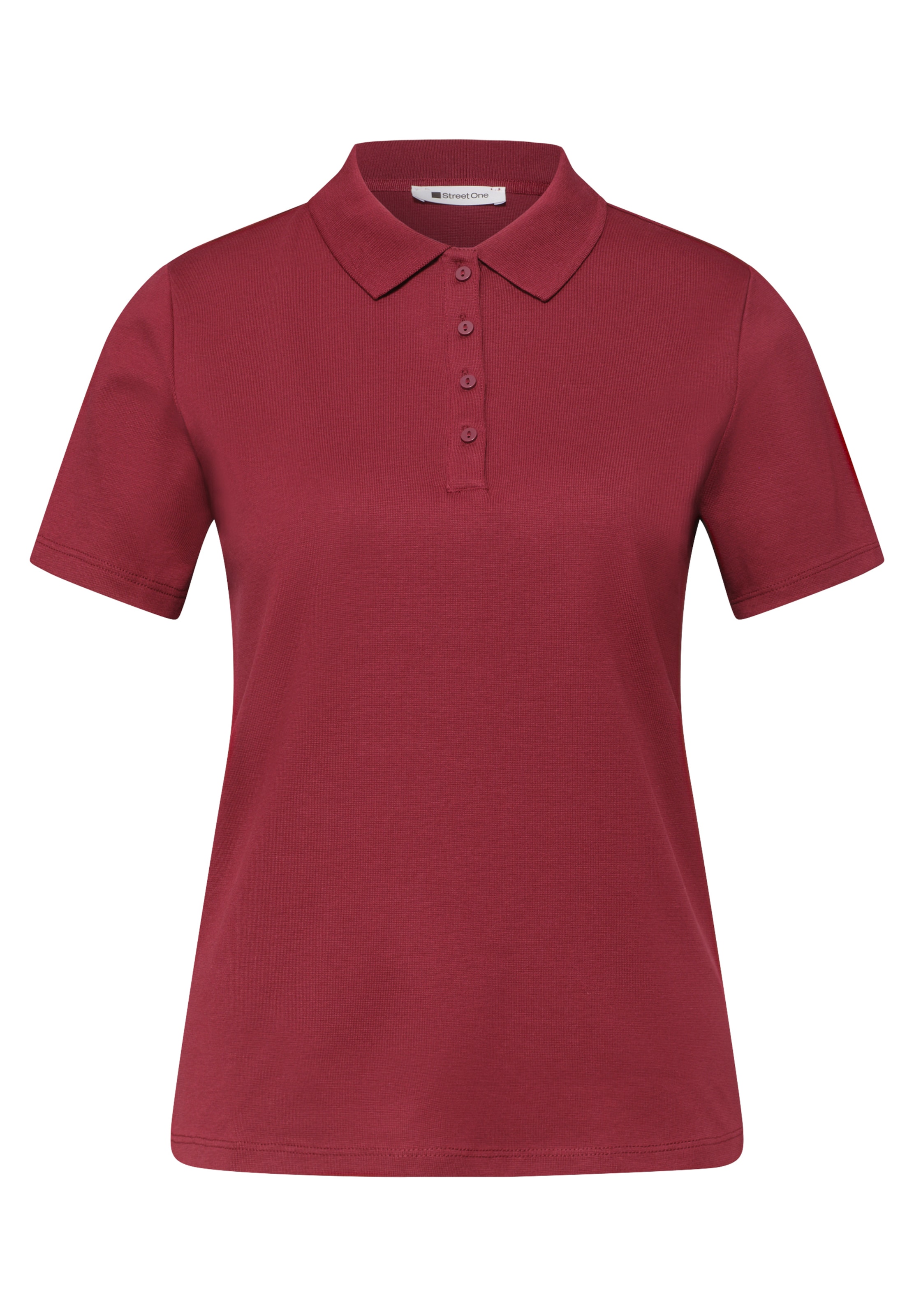 STREET ONE Poloshirt in Rot: Vorderseite