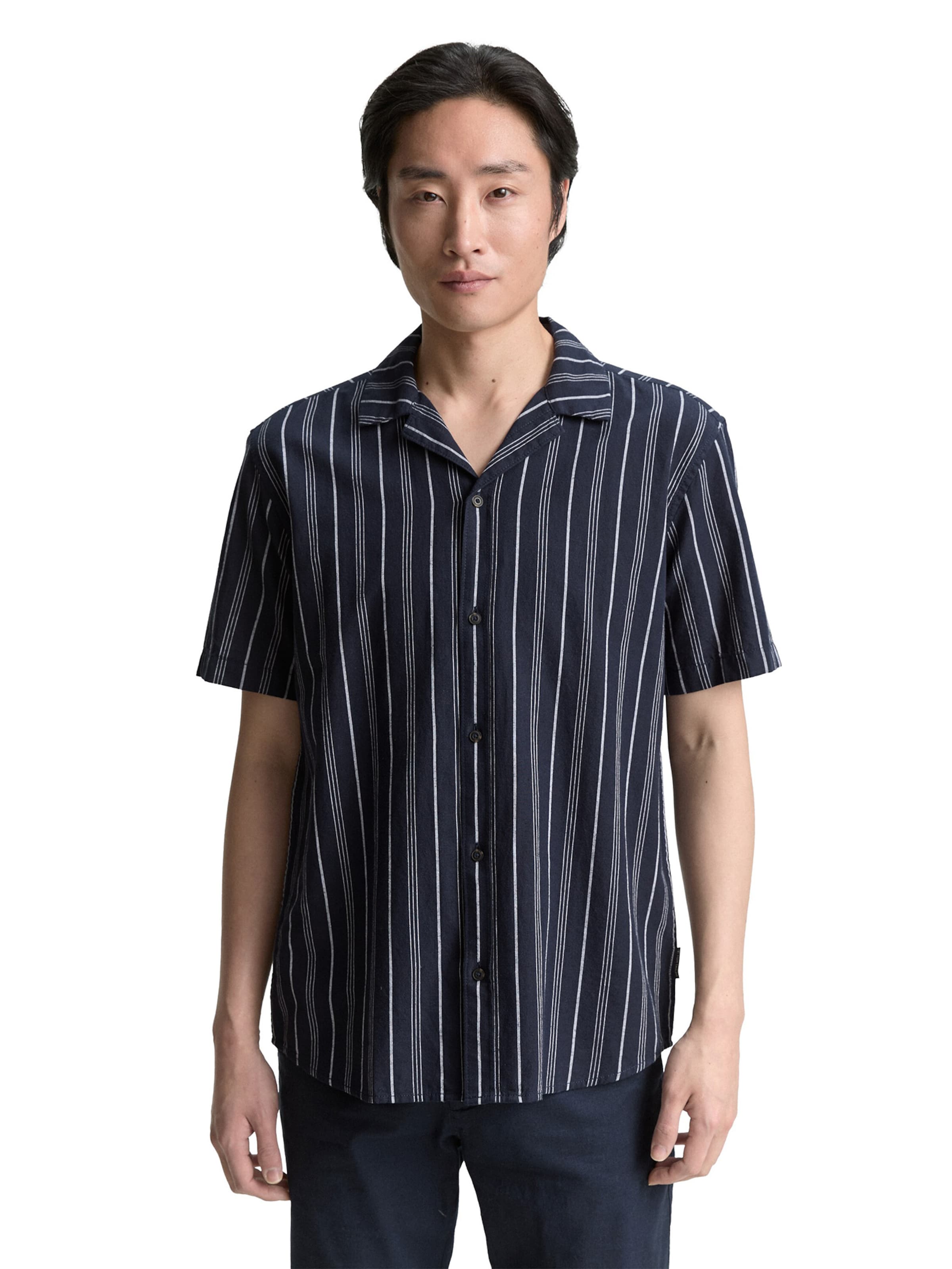 TOM TAILOR Средняя посадка Рубашка в Синий: спереди