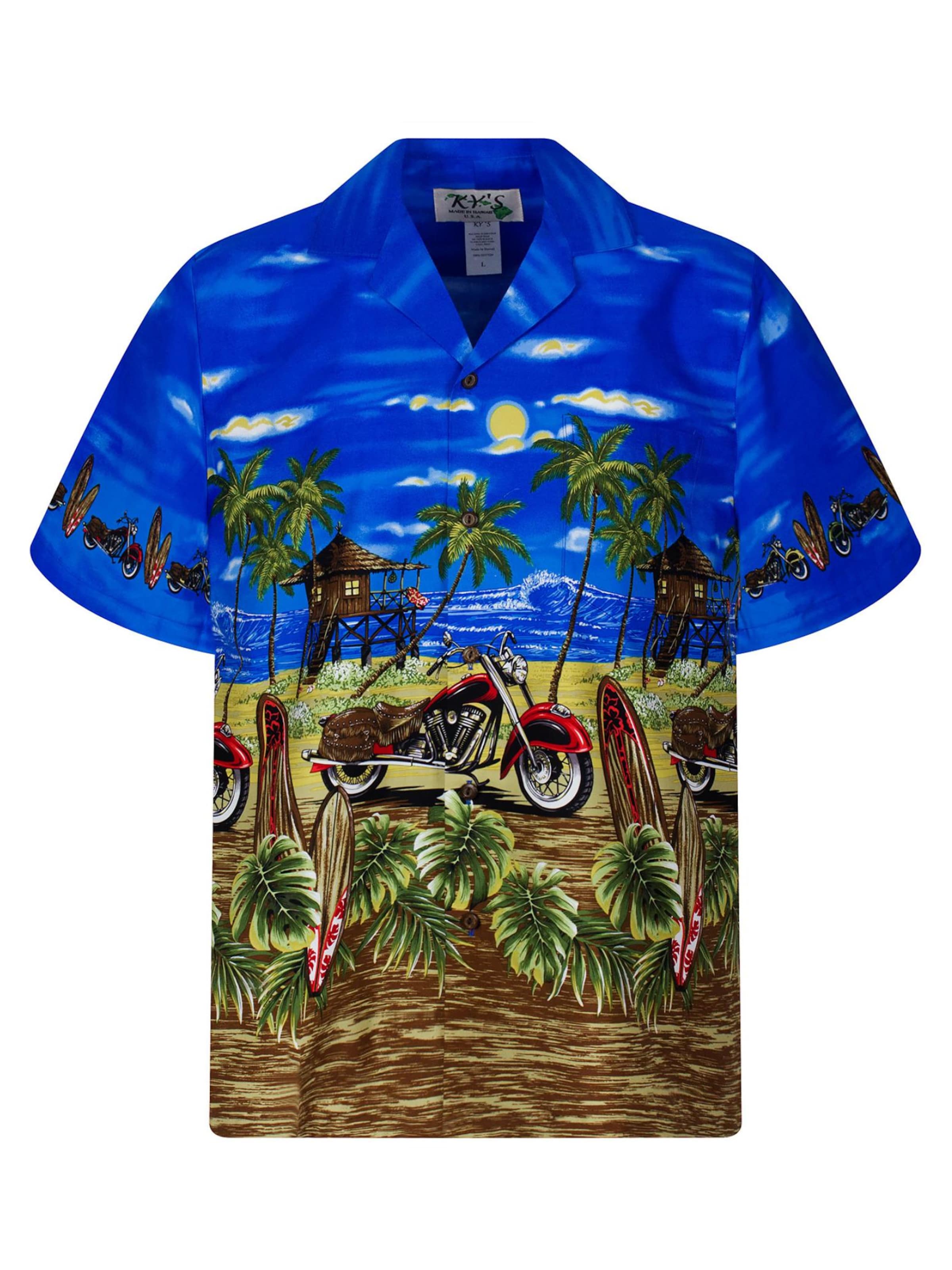 KY's Hemd 'Bike'‌‌‌‌‌‌‌‌‌ in blau, Produktansicht