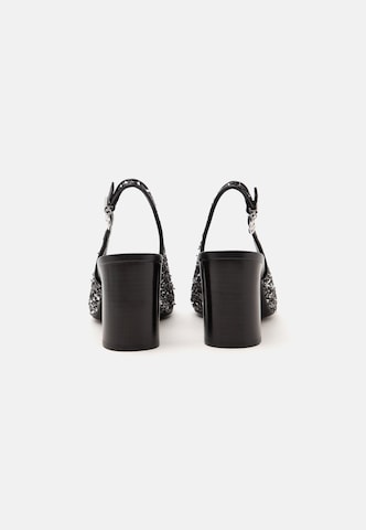 MICHAEL Michael Kors - Sapatos abertos atrás 'PIPER FLEX' em preto